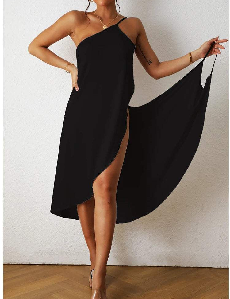 Asymmetrische Maxi-jurk met Hoge Split | Zomerjurk 0