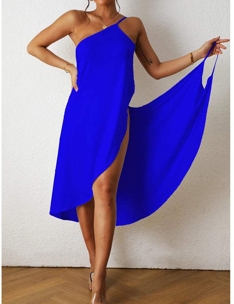 Asymmetrische Maxi-jurk met Hoge Split | Zomerjurk 1