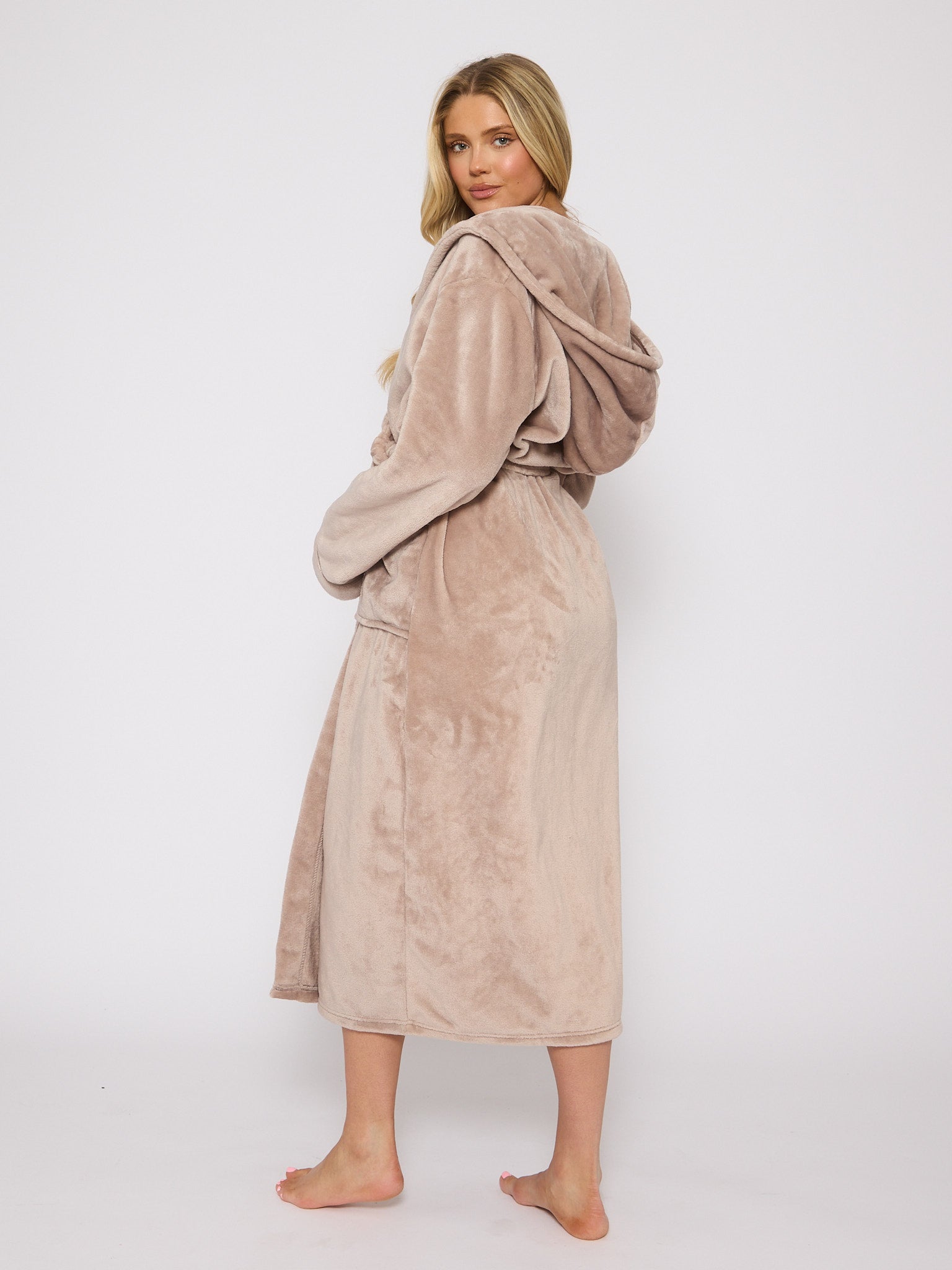 Aurelia | Dames Jurk - Zachte Teddy Fleece met Strikceintuur 4