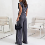 Arlette Tweedelige set met mouwloze top en palazzo broek voor dames