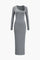 Ava | Dames Lange Maxi Jurk - Asymmetrisch Ontwerp met Halssplit 6