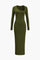 Ava | Dames Lange Maxi Jurk - Asymmetrisch Ontwerp met Halssplit 9