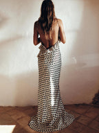 Ava | Dames Maxi Jurk - Speelse Polkadotprint, Elegante Zomerjurk 3