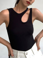 Italy | Asymmetrische halslijn Tanktop Casual