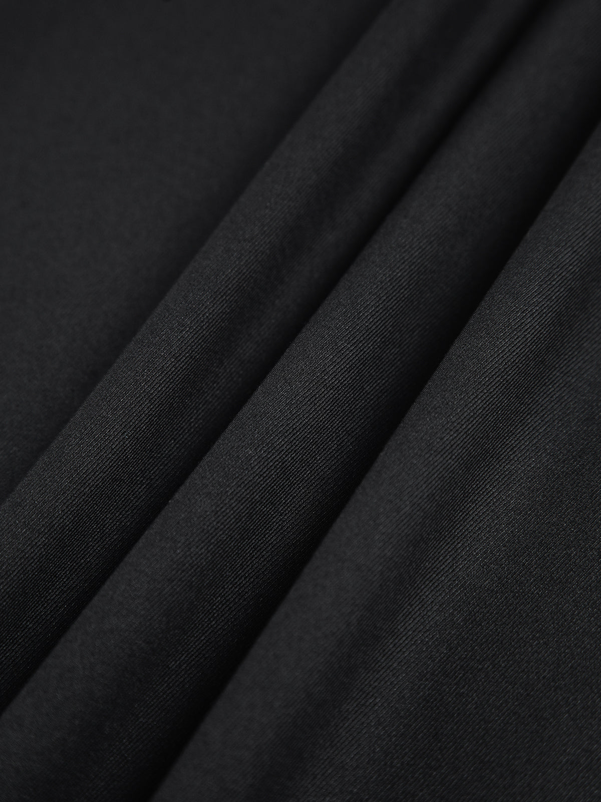 Wide-leg high-waist pants black fabric texture close-up