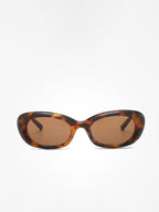 Sunglasses tortoiseshell pattern brown top view