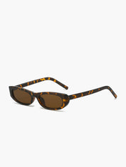 Sunglasses with tortoiseshell pattern and brown lenses, front view