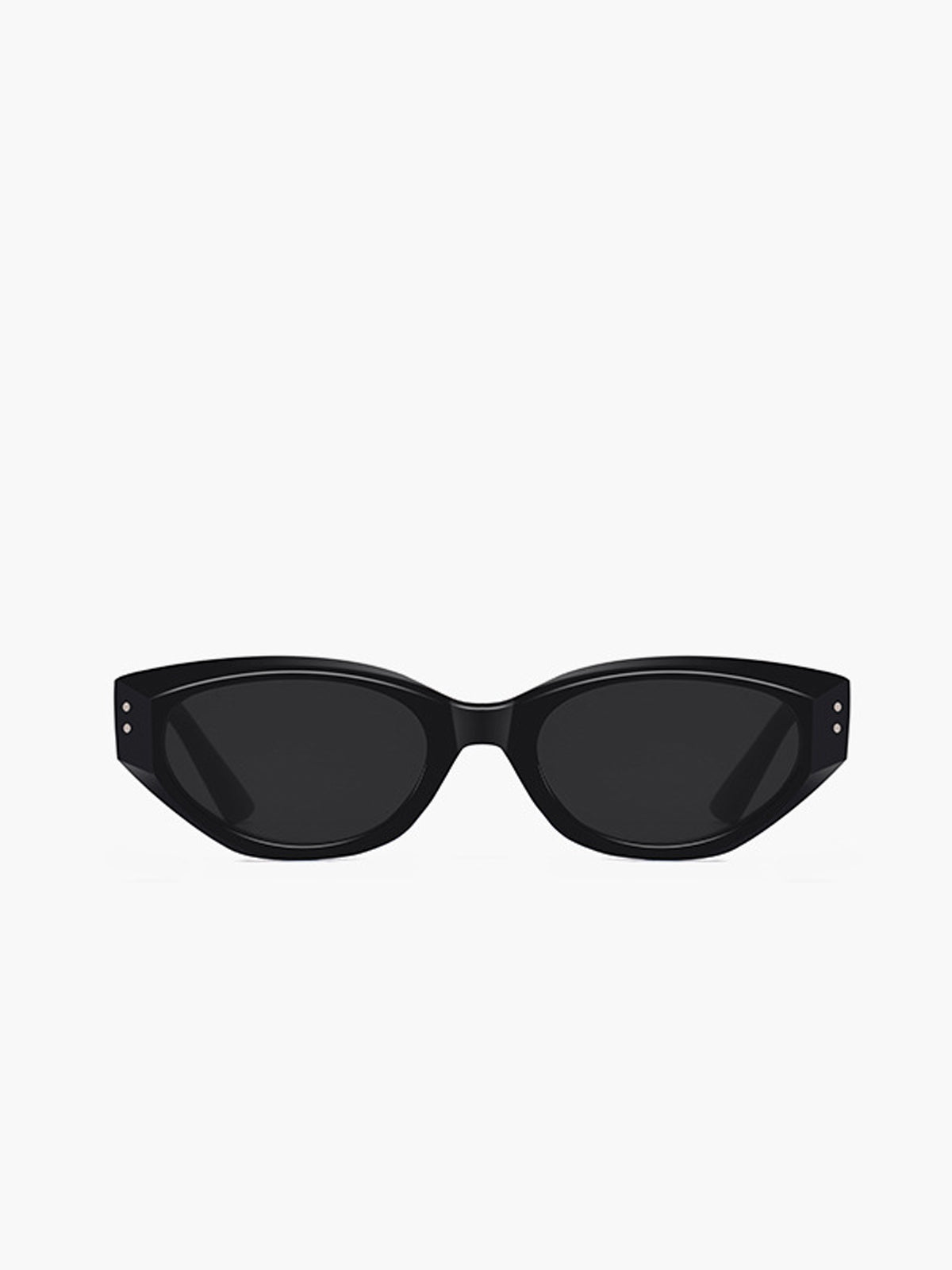Sunglasses black acetate front view, close-up