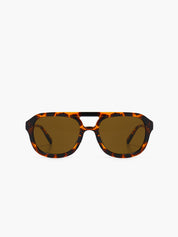 Sunglasses brown tortoiseshell frame front view close-up