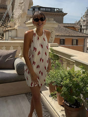 Aranza | Mini Jurk met Chilipeper Print