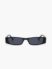 Black rectangular sunglasses angled view