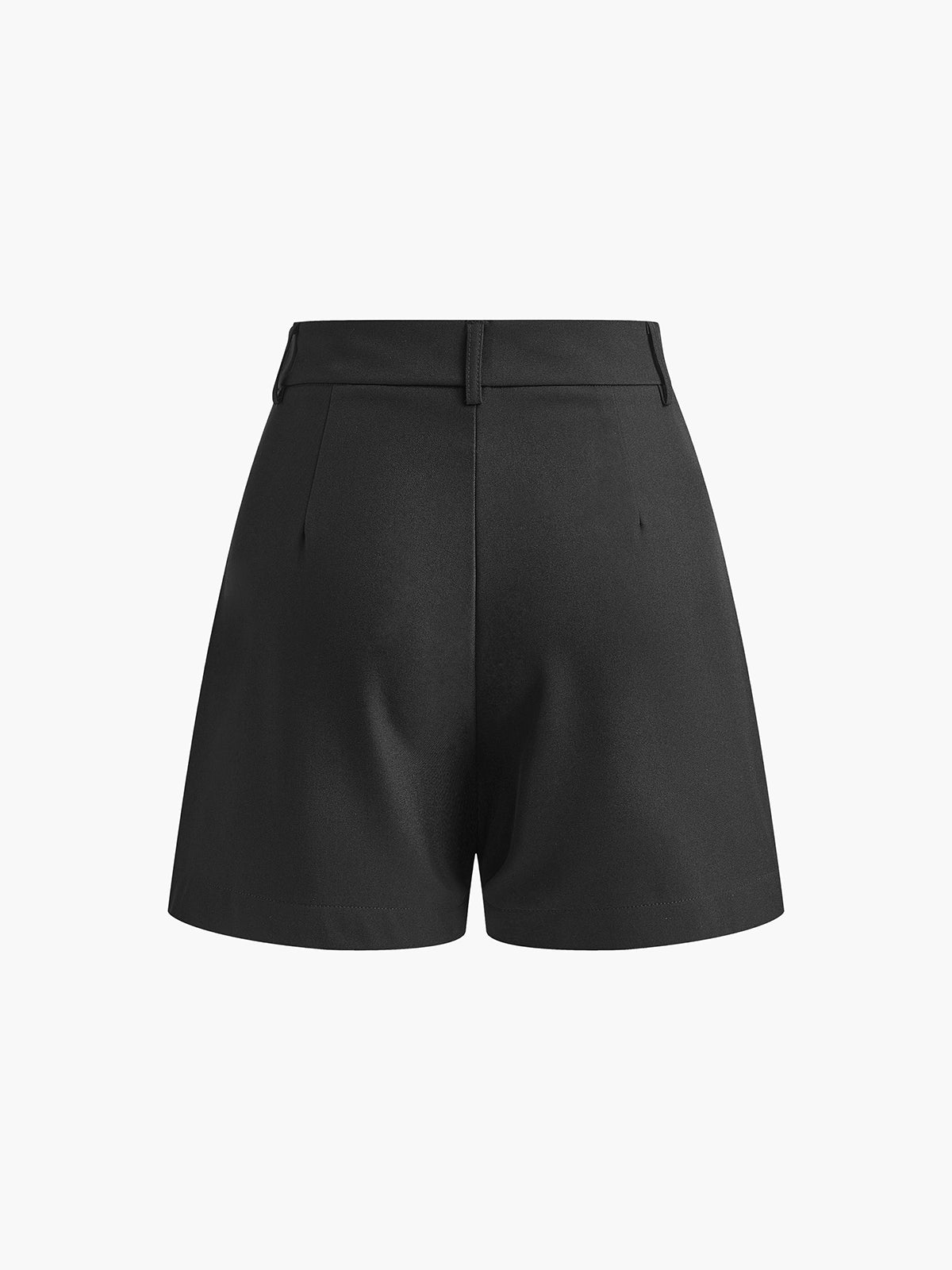 Korte broek met hoge taille zwart front view