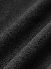 Linnen maxi rok zwart detail textuur