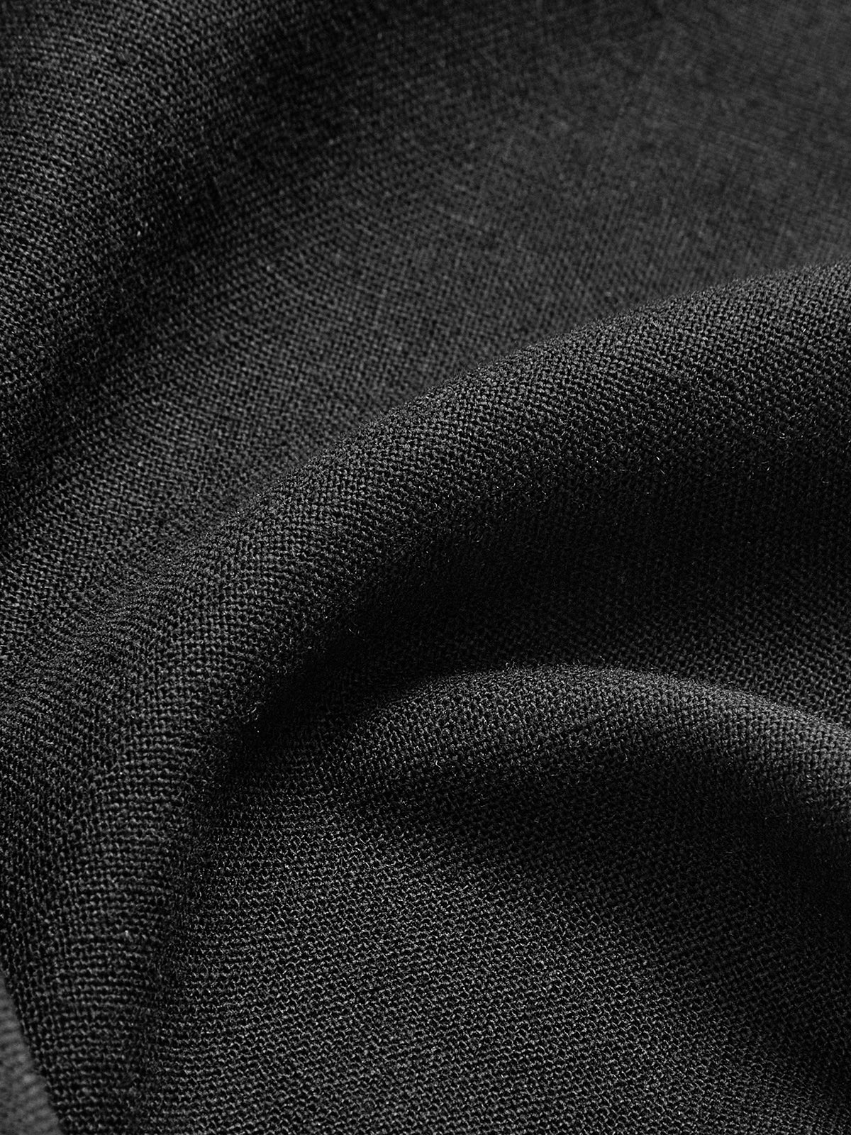 Linnen maxi rok zwart detail textuur