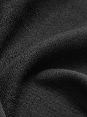 Linnen maxi rok zwart detail textuur