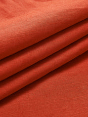 Orange linen dress fabric texture close-up
