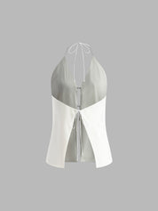 Bunny | Open rug haltertop twee-delige set vakantie