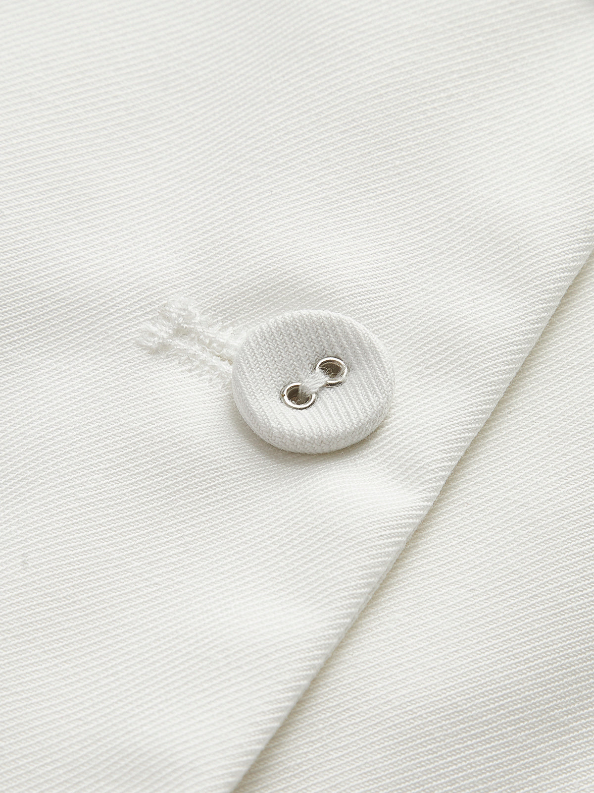 Two-piece set white fabric detail