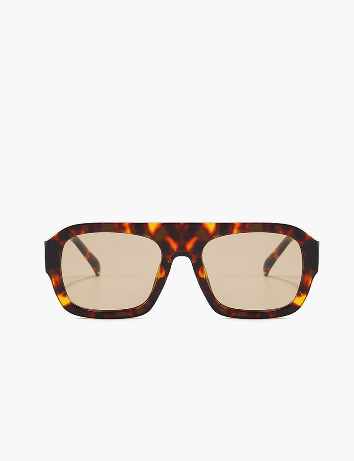 Tortoiseshell sunglasses angled view