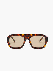 Tortoiseshell sunglasses angled view