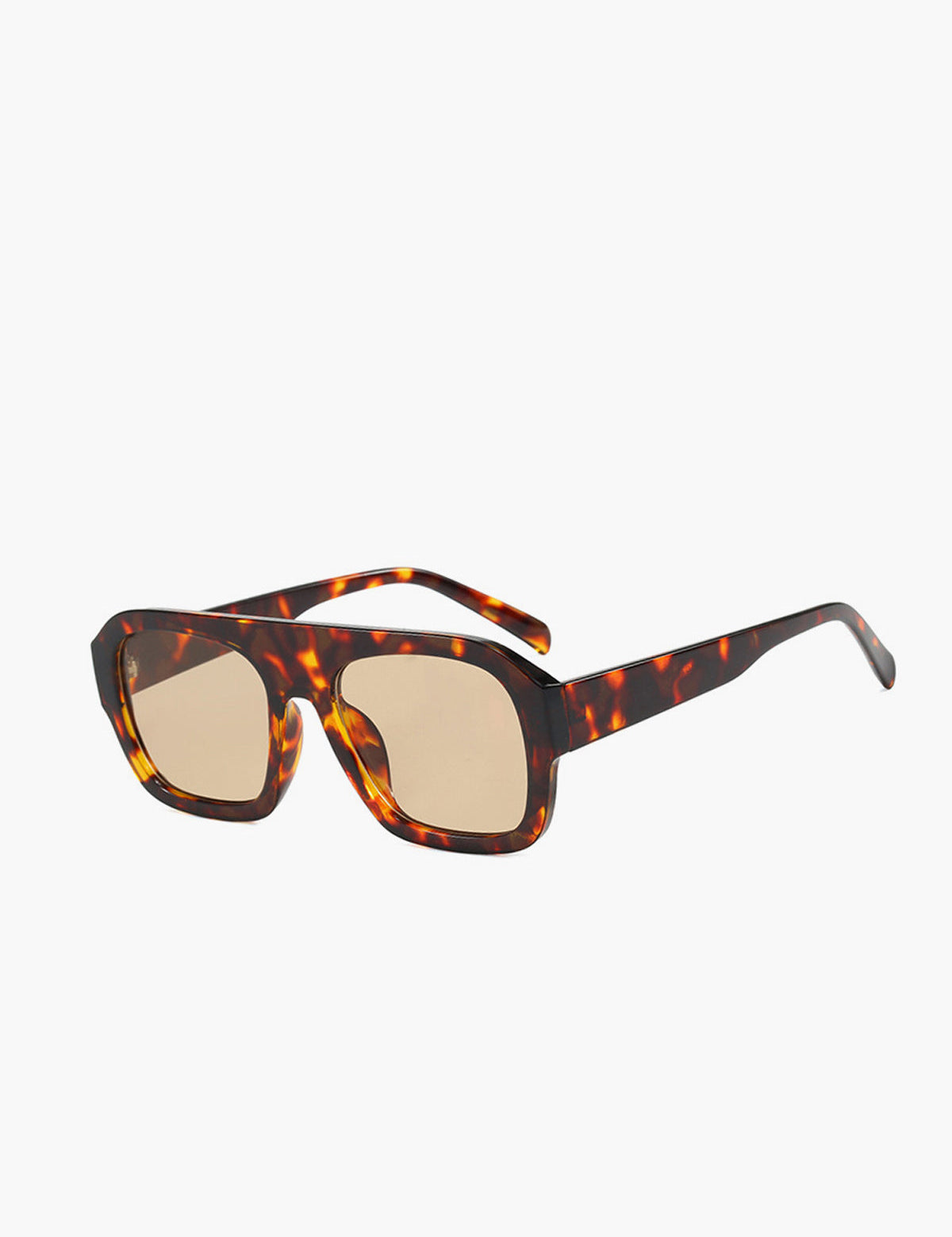 Oversized tortoiseshell sunglasses front view