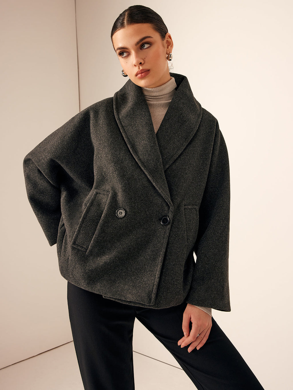 Sorel Korte jas met zakdetails van tweed voor dames