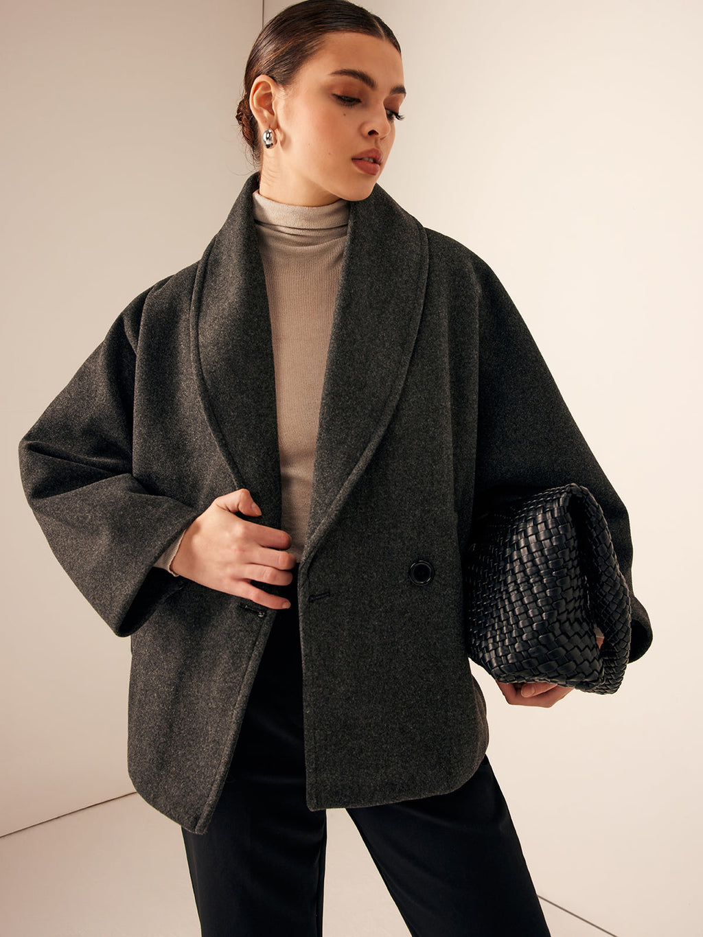 Sorel Korte jas met zakdetails van tweed voor dames