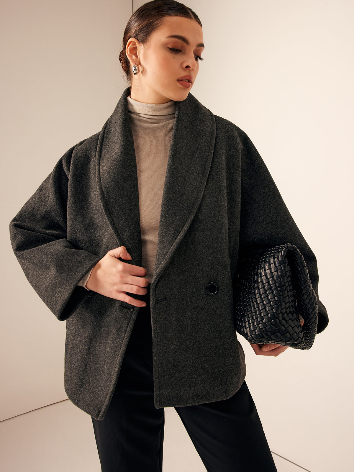 Sorel Korte jas met zakdetails van tweed voor dames