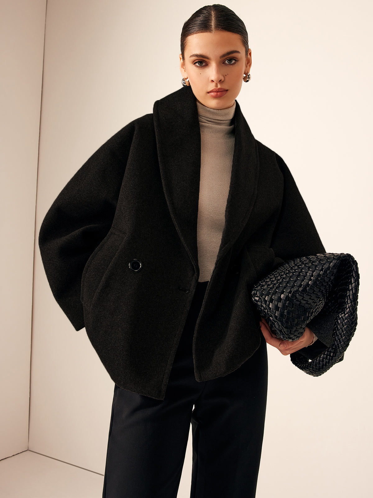 Sorel Korte jas met zakdetails van tweed voor dames