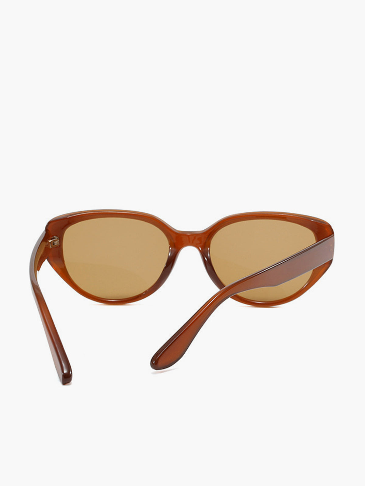 Amber cat-eye sunglasses side view