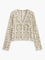 Cream crochet cardigan front view