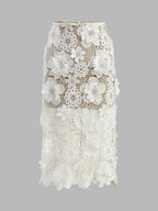 White lace skirt side view