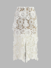 White lace skirt front view