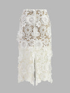 White lace skirt front view