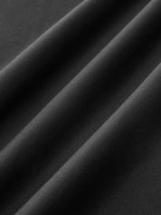 Black silk fabric texture close-up