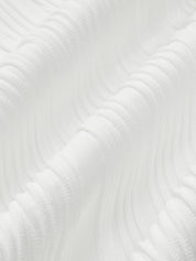 Close-up of white ribbed sleeveless top fabric texture