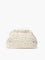 Crochet clutch bag white front view