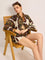 Luxe summer set with vintage print, front view