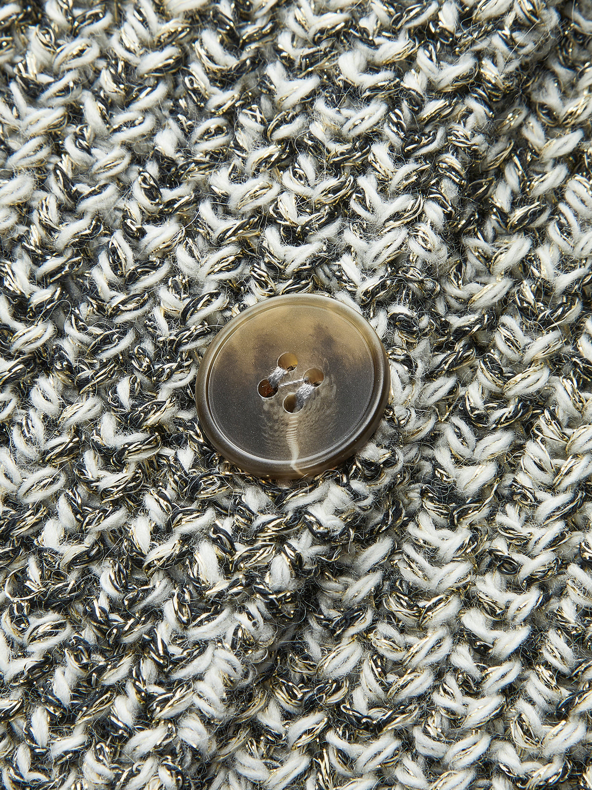 Knitted sleeveless vest gray button detail