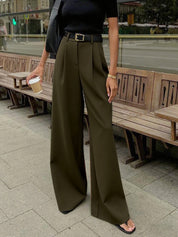 Cristi Elegante wijdbenige broek met flatterend silhouet voor dames
