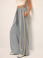 Bess Joggingbroek met brede pijpen en elastische taille van polyester voor dames