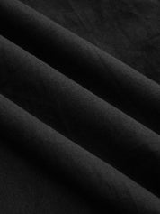 Black maxi dress fabric texture close-up