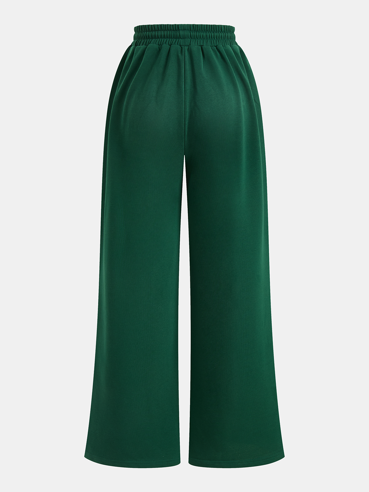 Green joggers plain front view isolated