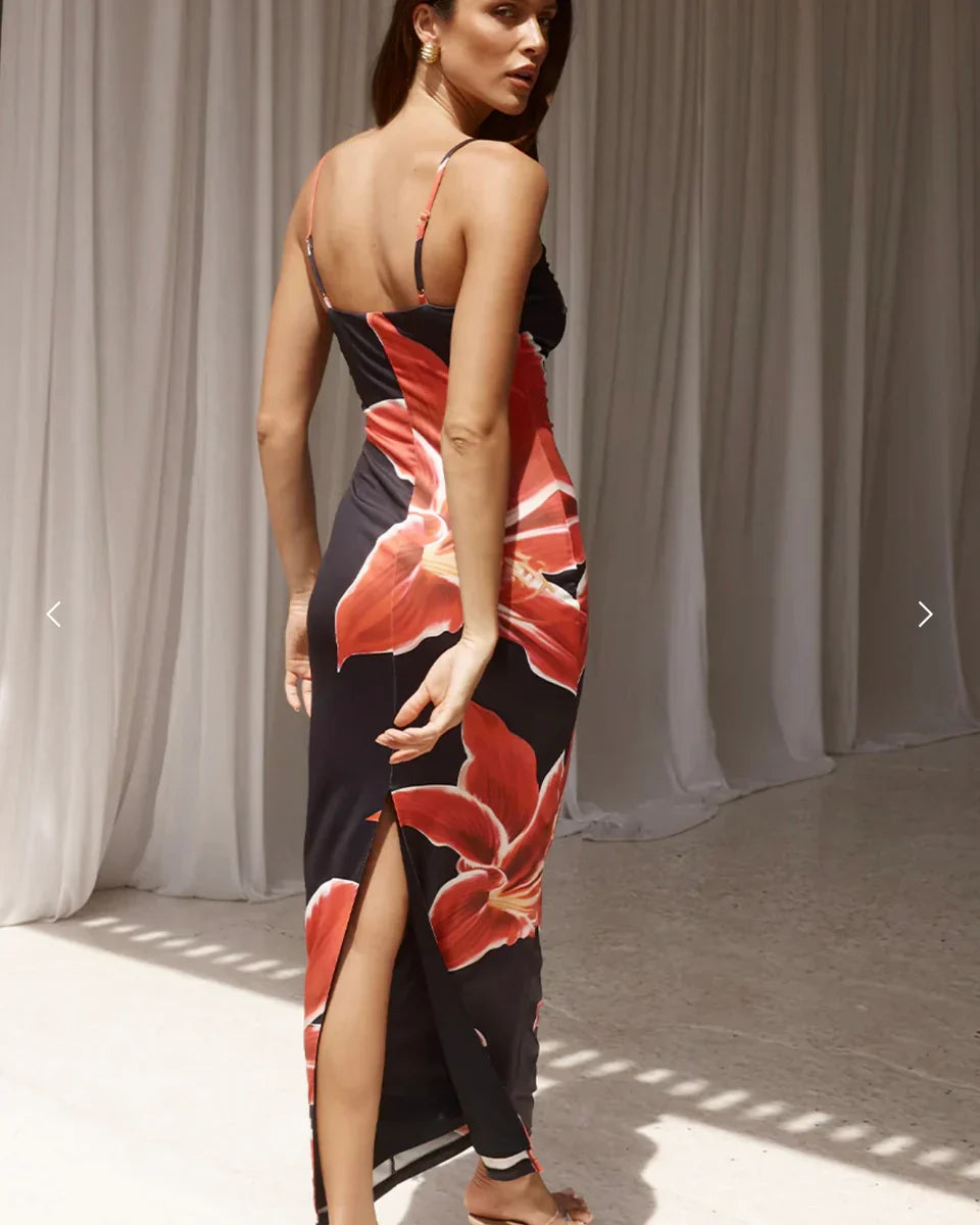 Mckayla | Maxi Jurk met Bloemenprint