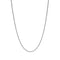Silver twisted rope necklace front view