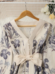 Bloemenprint V-Hals Damesjurk | Elegante Zomerjurk 3