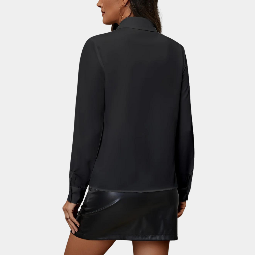 Black blouse back view