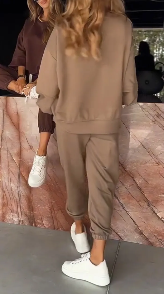 Jamie Loungewear set met ronde hals sweatshirt en jogger voor dames