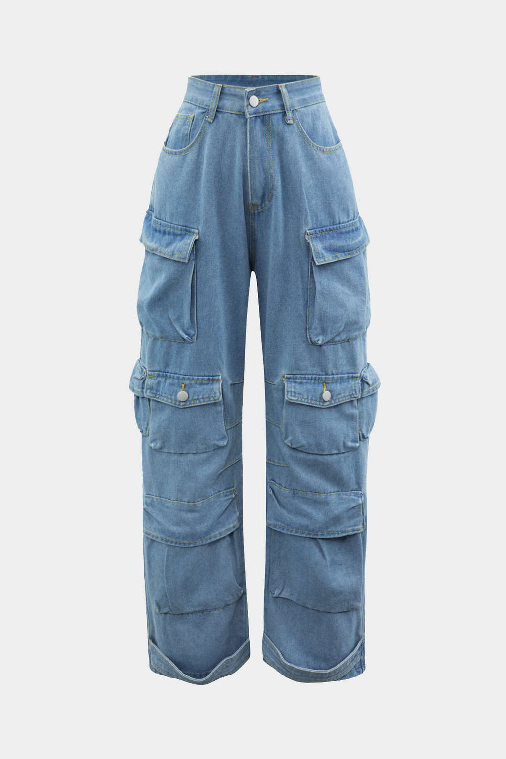 Caro | Dames Spijkerbroek - Wijde Pijpen met Meerdere Zakken, Casual Chic 4