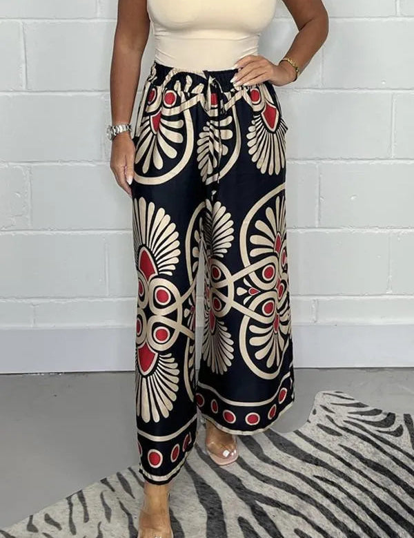 Casual Satijnen Broek | Pantalon Dames Losse Pasvorm 0